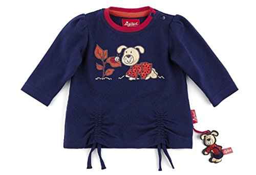 Sigikid Baby - Mädchen Langarmshirt, Baby, Einfarbig, Gr. 80, Blau (Blueprint) von Sigikid