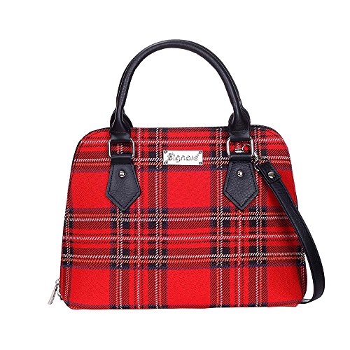 Signare Tapisserie Handtaschen Damen, Umhängetasche Damen Schultertasche Damen und Umhängetaschen Damen mit Farbmuster Designs (Royal Stewart Tartan) von Signare