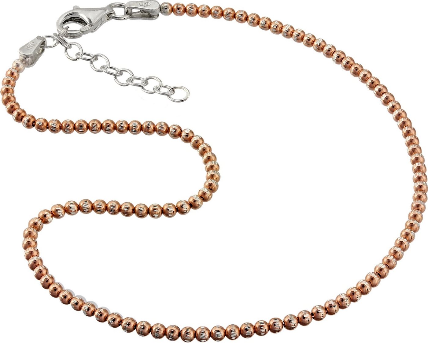 SilberDream Fußkette mit Anhänger SilberDream Fußkette Silber 925 rosegold (Fußkette), Damen Fußkette Kugeln aus 925 Sterling Silber, vergoldet (Roségold 333 von SilberDream