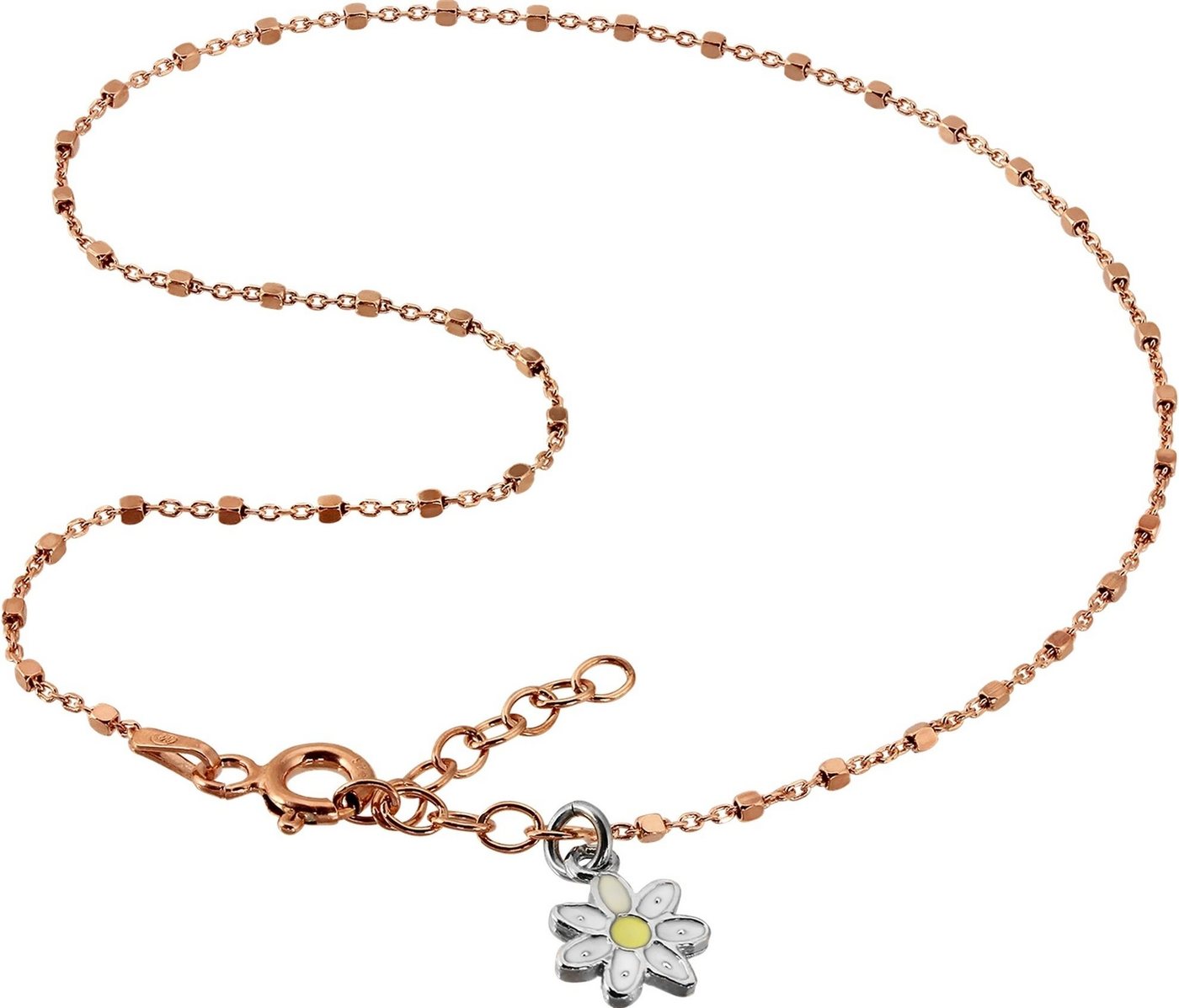 SilberDream Fußkette mit Anhänger SilberDream Fußkette 333er rosegold für (Fußkette), Damen Fußkette Blümchen aus 925 Sterling Silber, vergoldet (Roségold 3 von SilberDream