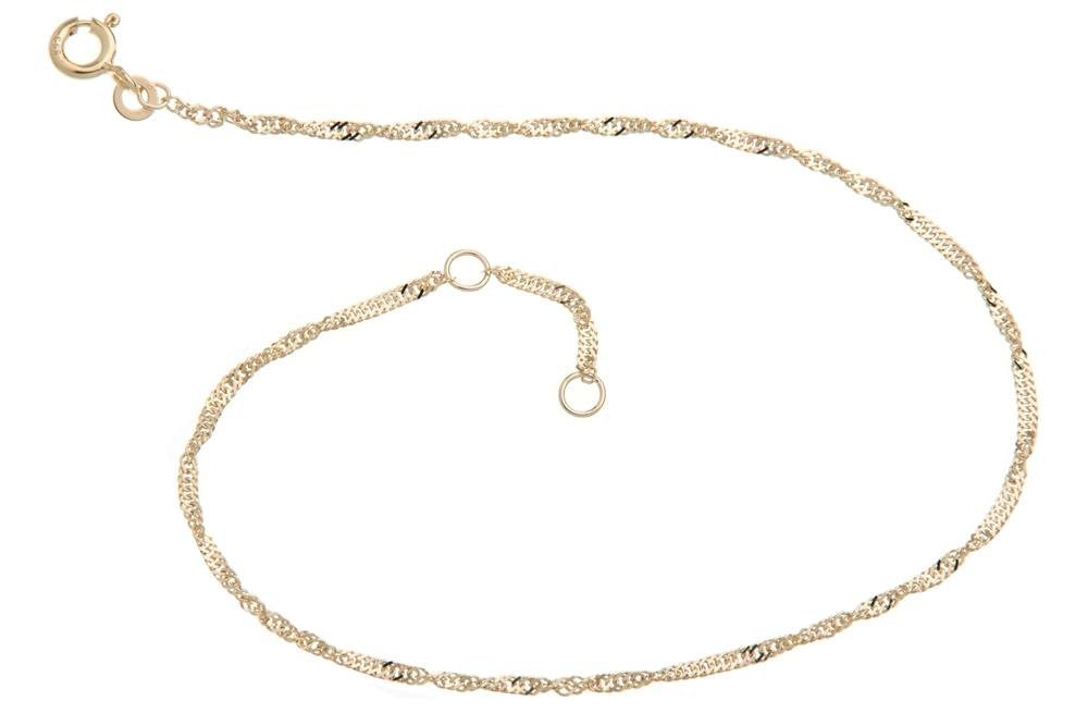 Silberkettenstore Fußkette Fußkette Singapur 1,4mm - 333 Gold, Länge wählbar von 23-30cm von Silberkettenstore