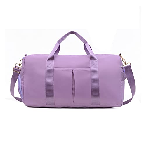 SilteD Bai Shi Wu Outdoor-wasserdichte Nylon-Sport-Turnbeutel für Männer und Frauen, Training, Fitness, Reisen, Handtasche, Yoga-Matte, Sporttasche mit Schuhfach, Turnbeutel (Farbe: Pflaume) von SilteD