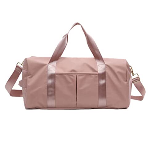 SilteD Bai Shi Wu Outdoor-wasserdichte Nylon-Sport-Turnbeutel für Männer und Frauen, Training, Fitness, Reisen, Handtasche, Yoga-Matte, Sporttasche mit Schuhfach, Turnbeutel (Farbe: Pink) von SilteD