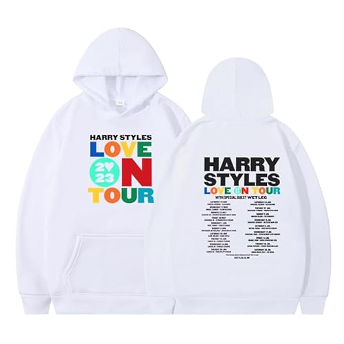 Silver Basic Harry Styles Love On Tour Damen Herren Hip Hop Langärmeliger Pullover mit Kapuze-BAIHEI-M1 von Silver Basic