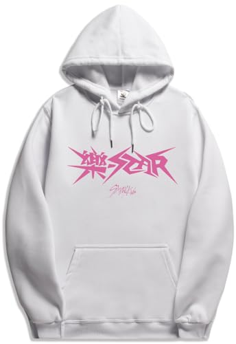 Silver Basic Stray Kids Kapuzenpullover für Erwachsene Y2K Damensportbekleidung-White-M1 von Silver Basic