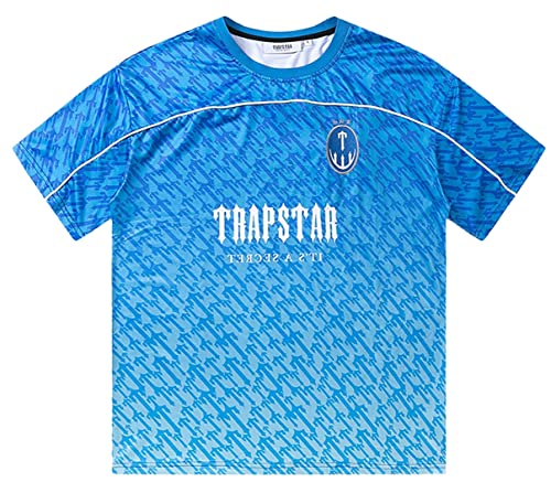 Silver Basic Trapstar Mode Sport Cool Schnell trocknende Kurze Ärmel für Jungen -Blue-M1 von Silver Basic