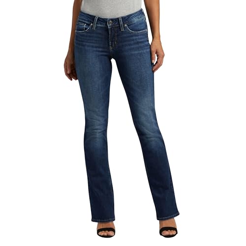 Silver Jeans Co. Damen Suki Curvy Fit Mid Rise Slim Bootcut Jeans, Vintage Dark Wash, 26W x 33L Silver Jeans Co. Damen Suki Curvy Fit Mid Rise Slim Bootcut Jeans, Vintage Dark Wash, 26W x 33L von Silver Jeans Co.
