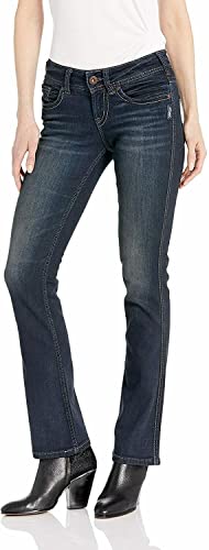 Silver Jeans Co. Damen Suki Curvy Fit Mid Rise Slim Bootcut Jeans, Grau dunkel Indigo Rinse, 27W x 33L von Silver Jeans Co.