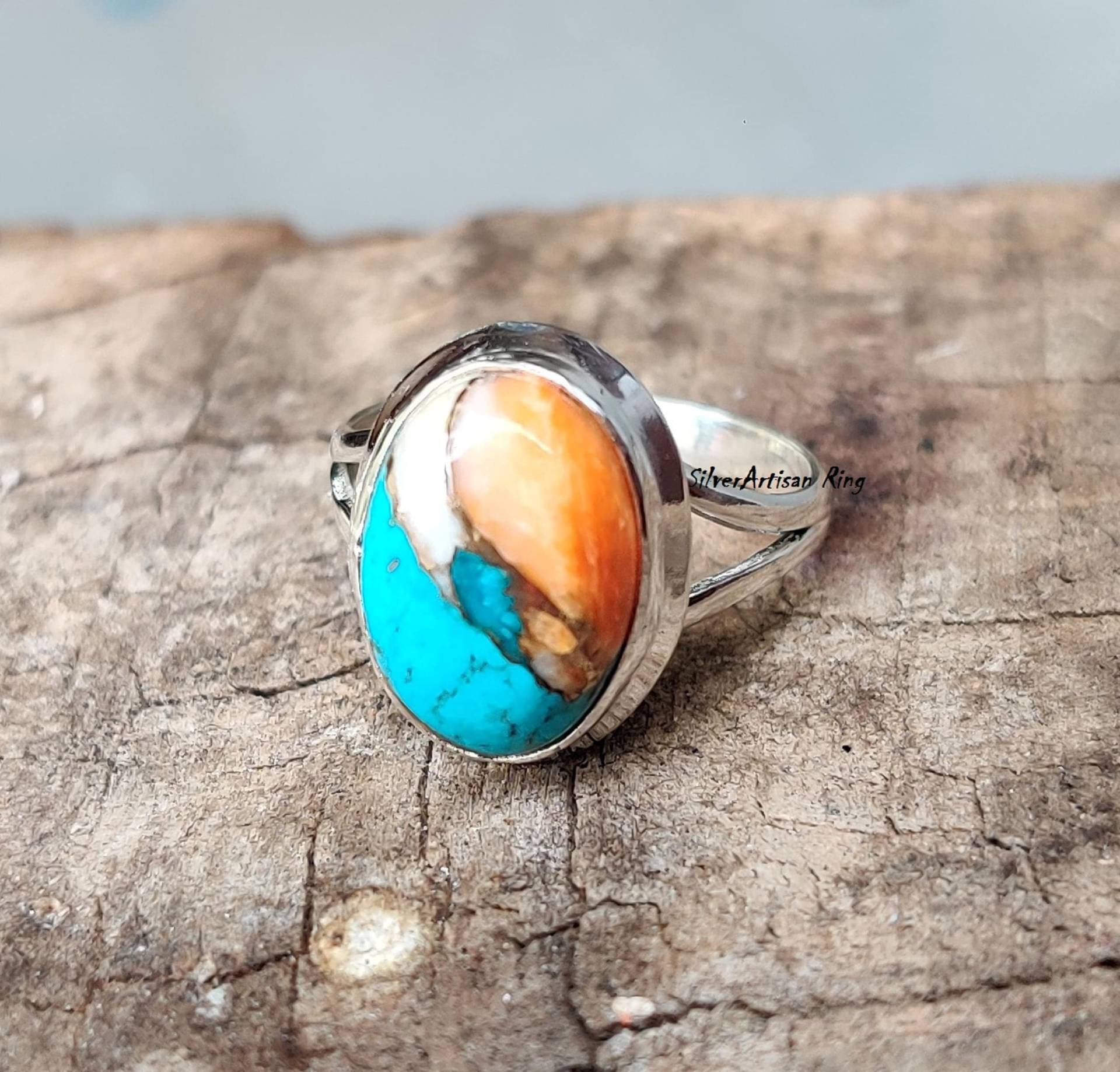 Copper Oyster Turquoise Ring, 925 Sterling Silver Ring , Gemstone Handmade Christmas Dainty For Her Copper Oyster Turquoise Ring, 925 Sterling Silver Ring , Gemstone Handmade Christmas Dainty For Her von SilverArtisanRing