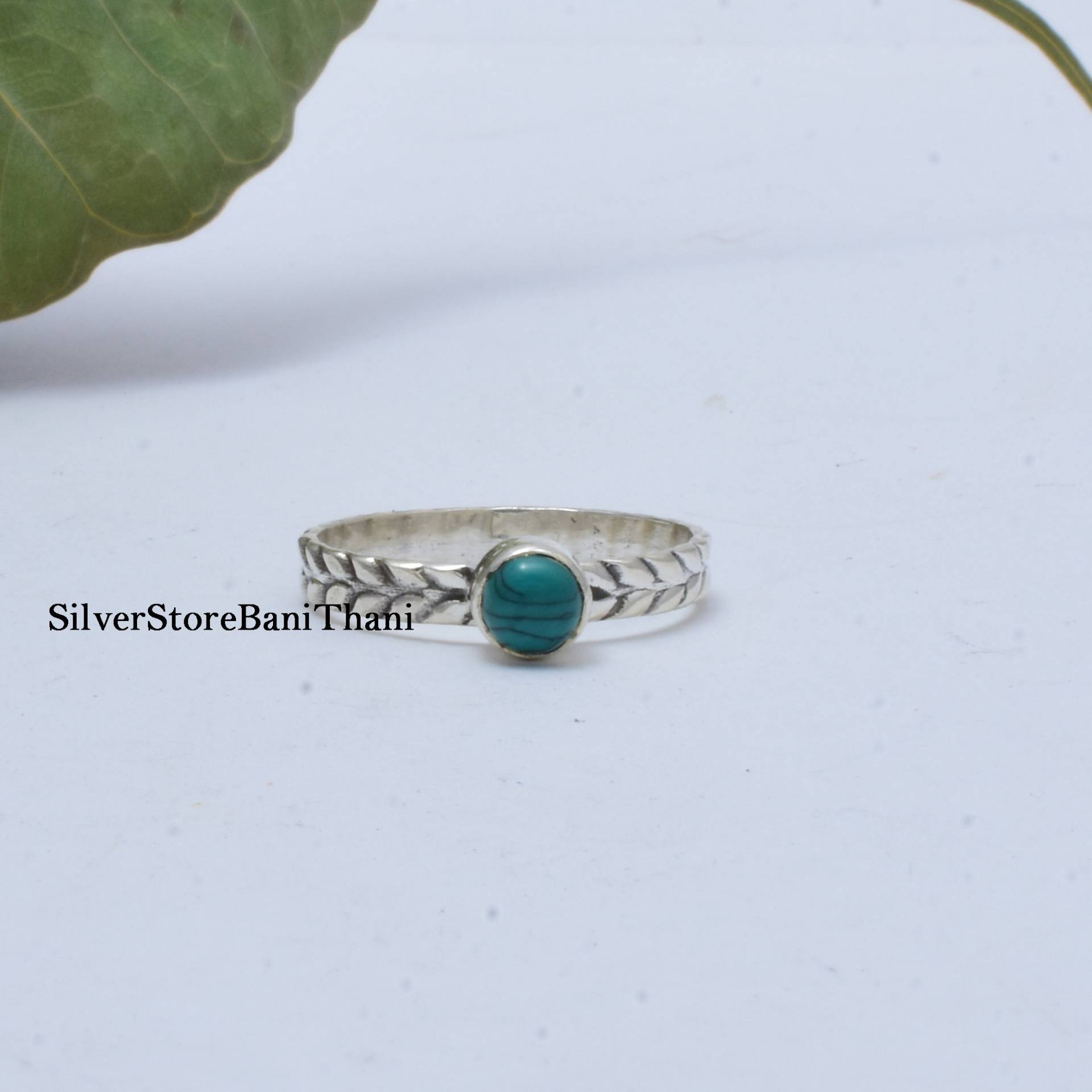 Blau Türkis Ring, 925 Sterling Silber Statement Handgemachter Edelstein Etsy Versprechen Geschenk Für Frauen von SilverStoreBaniThani