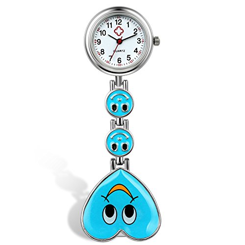 Silverora Schwesternuhr Schwesternuhren mit Clip Krankenschwester Uhren Nurse Watch Uhr zum anstecken Pflege Uhr Arzt Uhr von Silverora