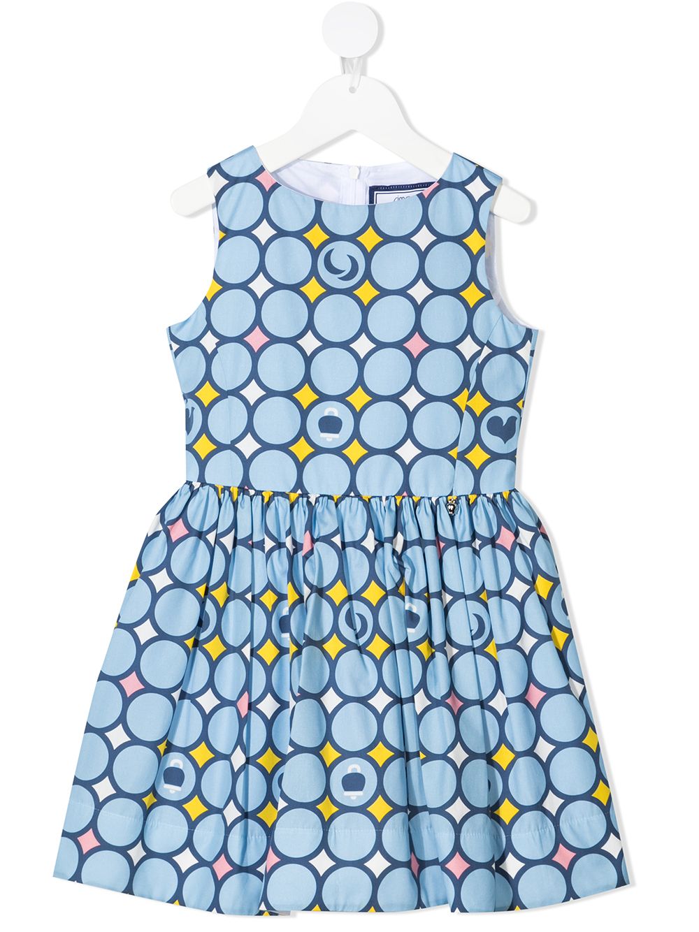 Simonetta Kleid mit geometrischem Print - Blau von Simonetta