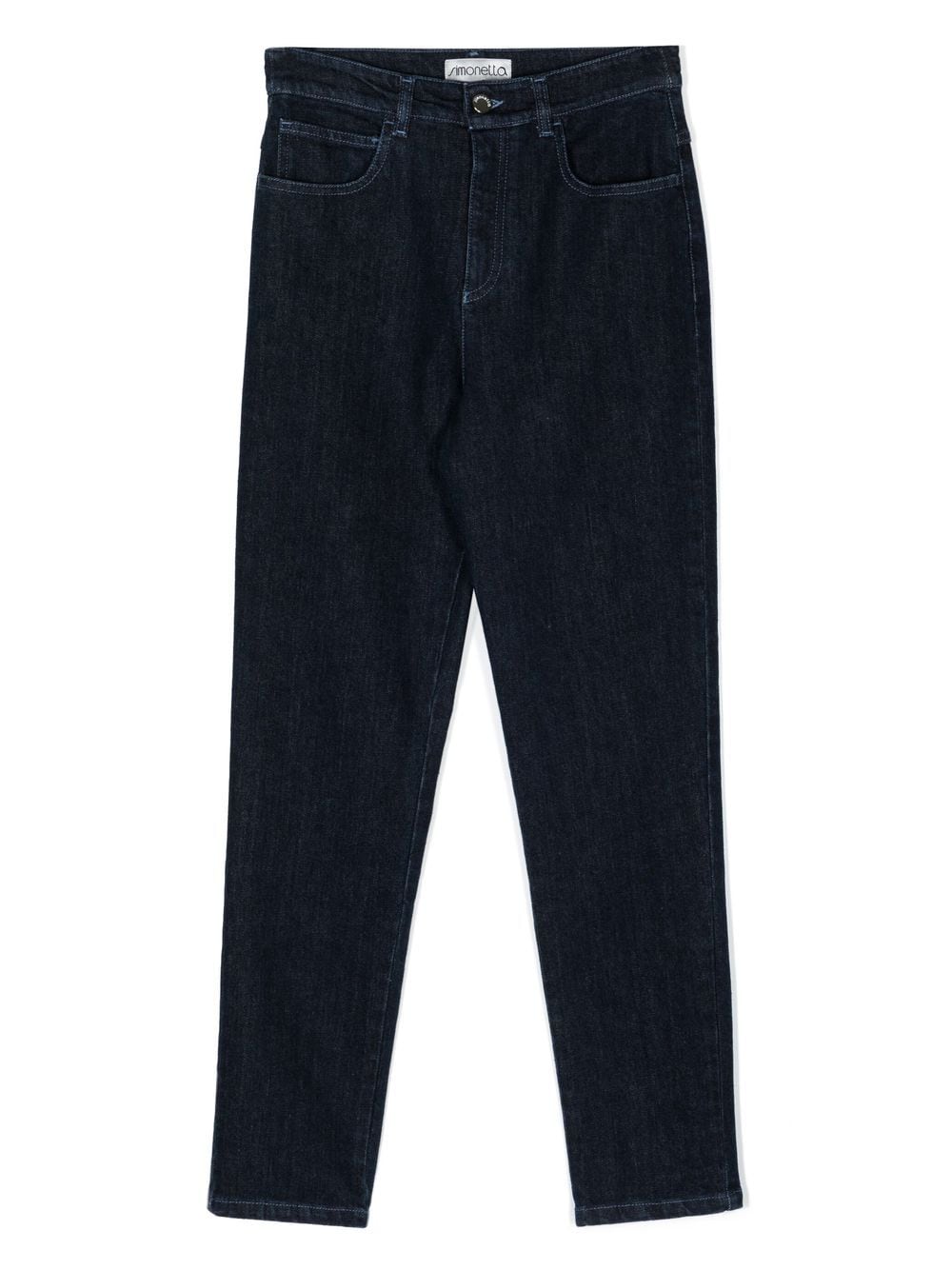Simonetta Slim-Fit-Jeans mit Leoparden-Taschen - Blau von Simonetta