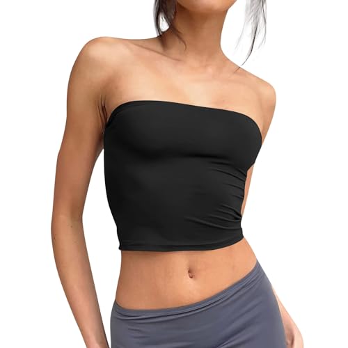 Singular-Point Tank Tops for Women 2025,Bandeau Top Damen Crop Tops Y2K Mädchen Bustier Sommer Schulterfrei Tube Tops Ärmellos Outfits Slim Fit Oberteil Sommer Tops Damen 2025,Kurzer Black,M Singular-Point Tank Tops for Women 2025,Bandeau Top Damen Crop Tops Y2K Mädchen Bustier Sommer Schulterfrei Tube Tops Ärmellos Outfits Slim Fit Oberteil Sommer Tops Damen 2025,Kurzer Black,M von Singular-Point