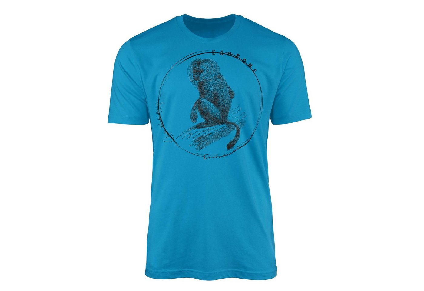 Sinus Art T-Shirt Evolution Herren T-Shirt Bartaffe von Sinus Art