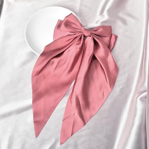 Satin-Haarspangen für Damen, große Haarspangen für Mädchen, Schleife, Haarschmuck für Teenager, Schleife, Schleifen für Haare, Dinge für Teenager, rosa Bänder, Haarspange für lockiges Haar für Damen von Sisadodo