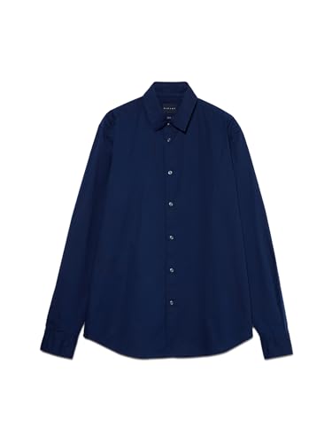 Sisley Herren 5CNX5QL19 Shirt, Dark Blue 016, 43 von SISLEY