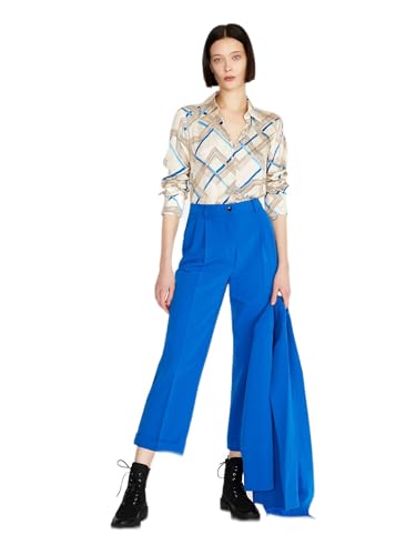 Sisley Women's Trousers 4KVXLF02H Pants, Bright Blue 36U, 40 von SISLEY