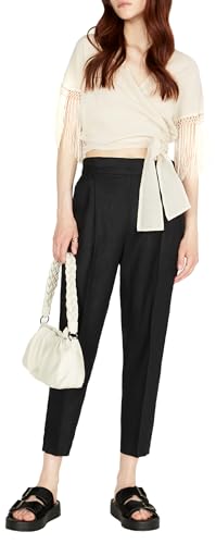 Sisley Womens Trousers 4AGHLF00S Pants, Black 100, 38 von SISLEY