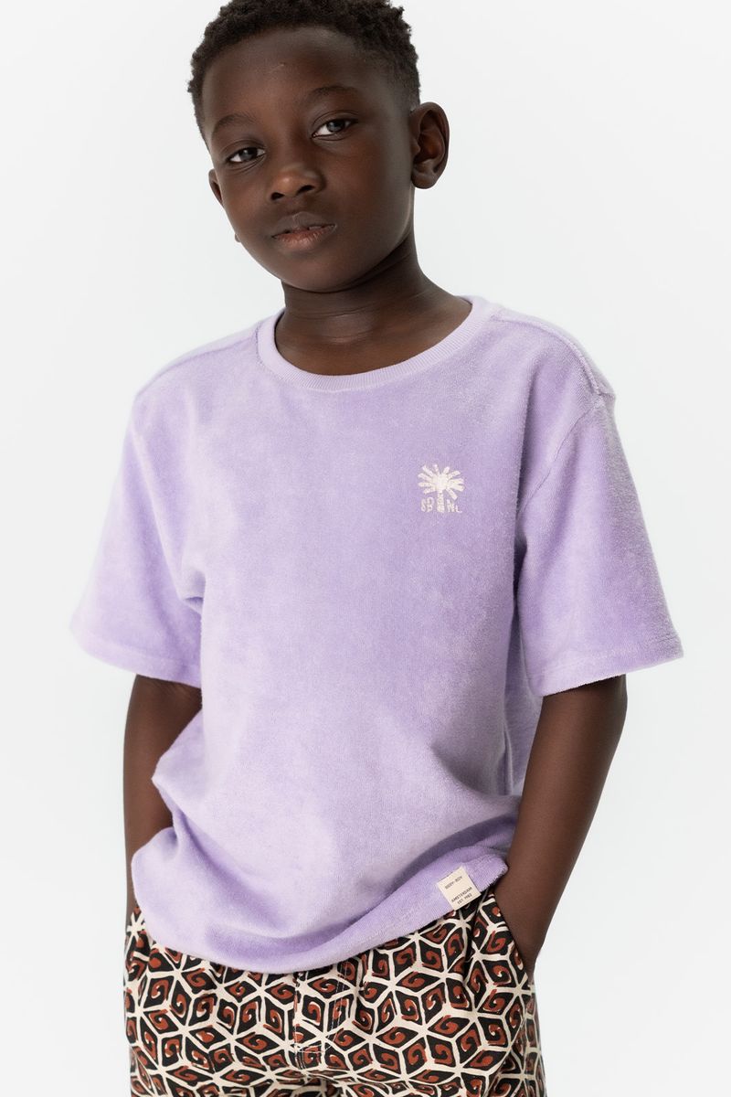 Lavendel Badstof T-shirt Met Artwork von Sissy-Boy