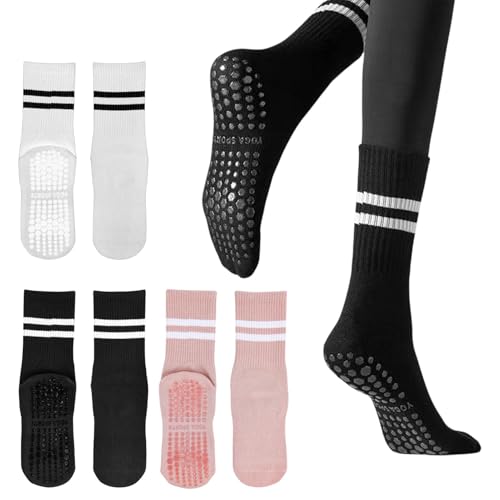 Yoga Socken damen 35-40,3 Paar Pilates socken,Yoga Socken Rutschfeste, Damen Zehensocken, Rutschfeste Pilates Socken, Antirutschsocken für Sport Pilates,Gymnastik Stoppersocken Frauen und Mädchen Yoga Socken damen 35-40,3 Paar Pilates socken,Yoga Socken Rutschfeste, Damen Zehensocken, Rutschfeste Pilates Socken, Antirutschsocken für Sport Pilates,Gymnastik Stoppersocken Frauen und Mädchen von Sivono