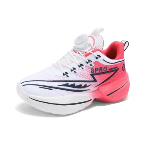 Sixfox Sportschuhe für Mädchen Jungen Laufschuhe Kinder Leicht Turnschuhe Atmungsaktiv Mesh Kinderschuhe Drehknopf-Sneakers für Jugendliche0159AWeiß und Rot 37EU Sixfox Sportschuhe für Mädchen Jungen Laufschuhe Kinder Leicht Turnschuhe Atmungsaktiv Mesh Kinderschuhe Drehknopf-Sneakers für Jugendliche0159AWeiß und Rot 37EU von Sixfox