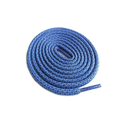 Schnürsenkel Multi Color Zwei tonte Shoestring Farbige Kinder-Sport-Schuh-Spitze-Runde Seil Bootlace, 39DarkBlue Lightblue, 150cm von Sjzwt