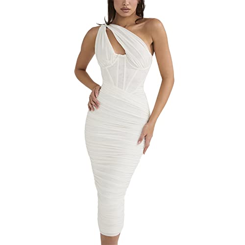 Damen Kleid Sale Damen Kleider Sommer Europäische und amerikanische Grenze Mode Schulter Hohl Open Back Langes Kleid Abendkleider Glitzerkleid Damen Kleid Pailletten Damen von Skang