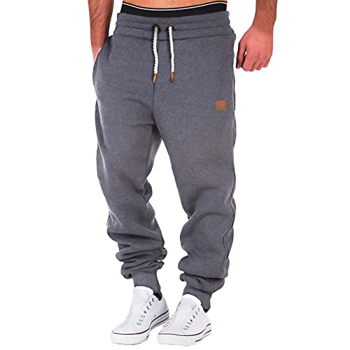 Jogginghose Herren Sporthose Lang Jogger Sweatpants Trainingshose Fitness Slim Fit Hose Freizeithose Streetwear Männer Trainingshose Freizeithose mit Taschen Fitnesshose von Skang