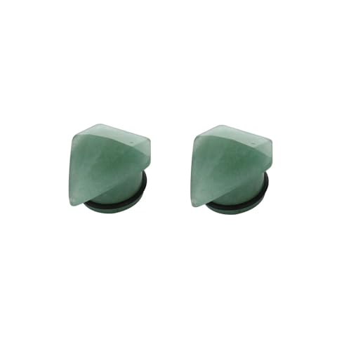 2Pcs Ohr Tunnel 12mm Acryl, Tunnel Frauen Grün Geometrische Steinform Flesh Tunnel Set von Skcess