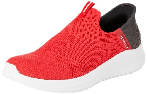 Skechers Boys Schlüpfen, Red Textile/Black Trim, 28 EU von Skechers