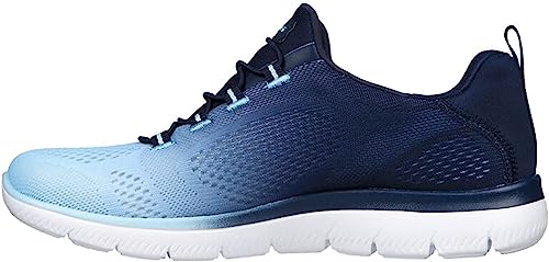 Skechers Damen Summits Bright Charmer Sneaker, Marineblau/Hellblauer Netzbesatz, 37.5 EU von Skechers