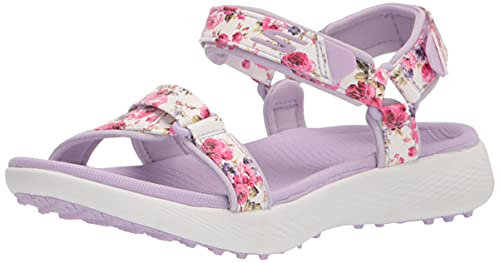 Skechers Damen 600 Golf-Sandalen ohne Spikes Golfschuh, Weiß/buntes Blumendruck, 39 EU von Skechers