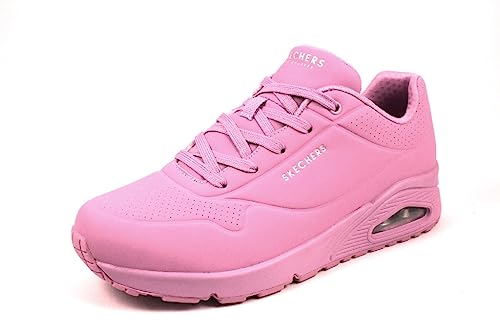 Skechers Damen UNO Stand on Air Sneaker, Pink Durabuck Mesh, 36 EU von Skechers