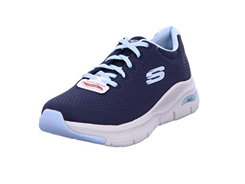 Skechers Damen Arch Fit Big Appeal Sneaker, Navy Knit Mesh Lt Blue Trim, 39.5 EU von Skechers