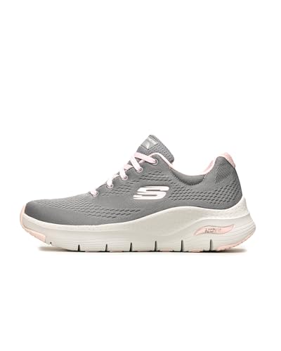 Skechers Damen Arch Fit Big Appeal sneakers, Grau Gray Knit Mesh Pink Trim Gypk, 40 EU von Skechers