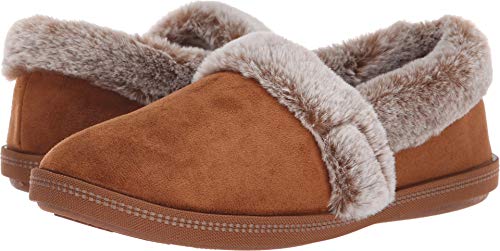 Skechers Damen Cozy Campfire - Team Toasty Flache Hausschuhe, Braun Chestnut Microfiber Suede Faux Fur Line Csnt, 36.5 EU von Skechers