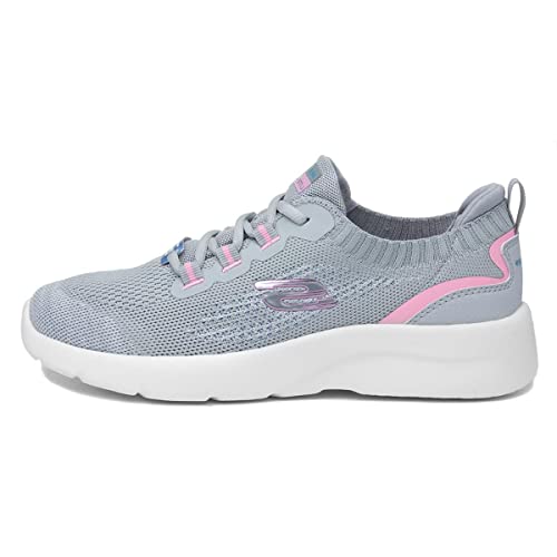 Skechers Damen Dynamight 2.0-Tages-Schritt Sneaker, LGPK Light Gray Knit/Pink Trim, 37 EU von Skechers