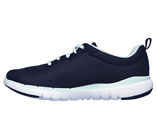 Skechers Damen Flex Appeal 3.0 First Insight Sneaker, Navy Mesh Aqua Trim, 42 EU von Skechers