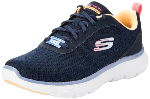 Skechers Damen Flex Appeal 5.0, Navy Mesh/Multi Trim, 39.5 EU von Skechers