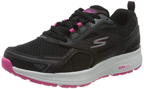 Skechers Damen GO Run CONSISTENT Turnschuh, schwarz/pink, 41 EU Weit von Skechers