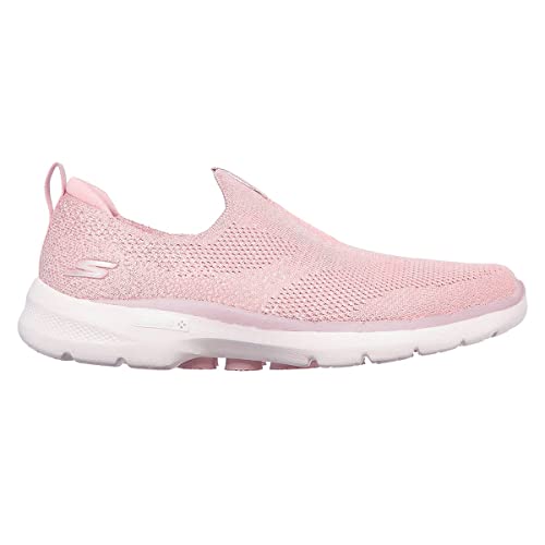 Skechers Damen Go Walk 6 Glimmering Sneaker, Lt Pink Textile Trim, 35.5 EU von Skechers