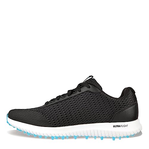 Skechers Damen Go Max Arch Fit Spikeless Golf Shoe Sneaker, Schwarz/Türkis-Mesh, 36 EU von Skechers