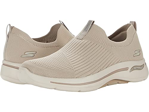 Skechers Damen Go Walk Arch Fit Sneaker, Taupe Textilbesatz, 36 EU von Skechers