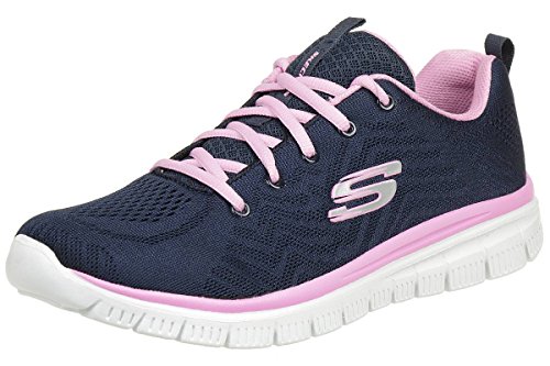 Skechers Damen Graceful Get Connected Sneaker,Navy Hot Pink, 36 EU von Skechers