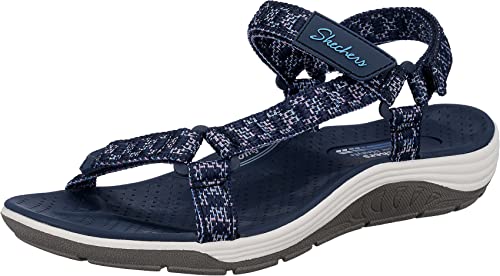 Skechers Damen Reggae Cup My Bestie Sandale, Navy Knit/TPU, 39 EU von Skechers