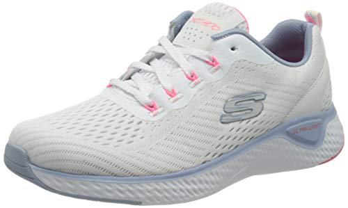 Skechers Damen Solar Fuse Cosmic View Sneaker, Weiß Weiß Mesh Blau Pink Trim Wblp, 36 EU von Skechers