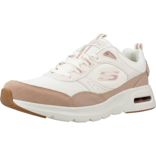 Skechers Damen Skech-AIR Court COOL Avenue, Natürliches Taupe Leder natürliches Mesh Pink Tri, 35.5 EU von Skechers