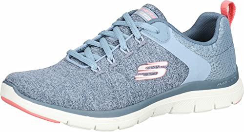 Skechers Damen Sneaker, Synthetik, Slate Knit Mesh Pink Trim, 40 EU von Skechers