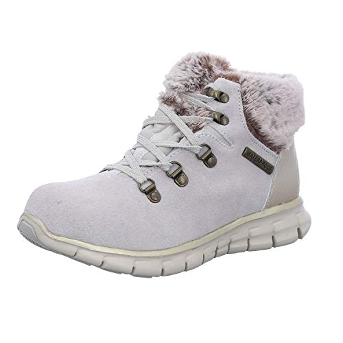 Skechers Damen Snergy Kurzschaft Stiefel, Beige Natural Suede Taupe Faux Fur Nat, 37.5 EU von Skechers